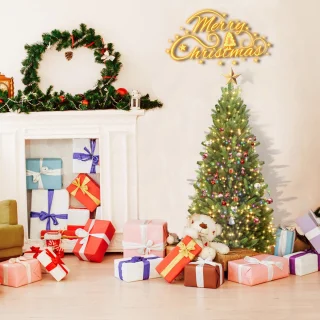 Aufun Kunstkerstboom met verlichting 180 cm dennenboom