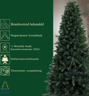 Royal Christmas - Smalle Kunstkerstboom - Alaska Slank - 180 cm - PE/PVC - 751 Takken