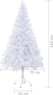 vidaXL - Kunstkerstboom - met - verlichting - en - kerstballen - 380 - takken - 150 - cm