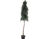 by Mooss - Pijnboom - Pinetree - Op Stam - 160 cm - Decoratief - Dennenappels - Blauwe Bes - Winter - Kerst - Kunst