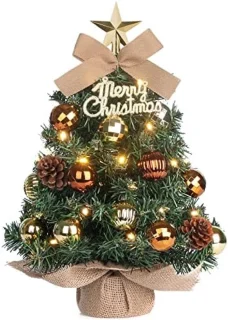 Kleine kerstboom met verlichting voor tafeldecoratie - 40 cm