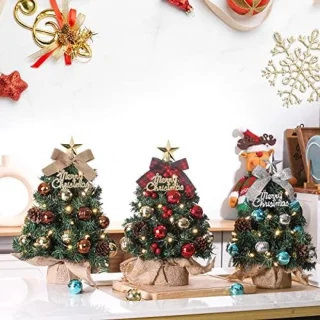Kleine kerstboom met verlichting voor tafeldecoratie - 40 cm
