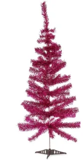 Krist+ Kunst kerstboom - fuchsia roze - H120 cm - kunststof - kunstboom