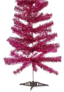 Krist+ Kunst kerstboom - fuchsia roze - H120 cm - kunststof - kunstboom