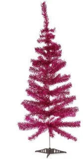 Krist+ Kunst kerstboom - fuchsia roze - H120 cm - kunststof - kunstboom
