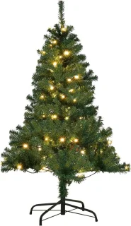 Kunstkerstboom met ledverlichting, 120/150/180/210 cm, met 11 lichtmodi en 5 kleurveranderingen, dennenboom met metalen standaard, pvc-naalden, kunstboom, klapsysteem, voor Kerstmis, groen