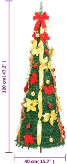 vidaXL - Kunstkerstboom - pop-up - 50 - LED's - 120 - cm - groen