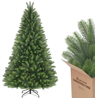 100% PE Kunstkerstboom 180 cm - Nordmann-spar met 762 Takken en Accessoires