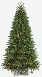 Royal Christmas - Slim Kunstkerstboom - Cypress Prelit - 180 cm - met 300 LED verlichting - PE/PVC Premium - Groen