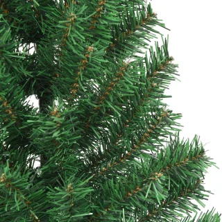 vidaXL - Kunstkerstboom - met - standaard - half - 240 - cm - PVC - groen