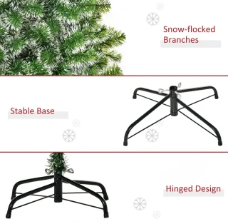 HOMCOM-Kerstboom-100x100x210cm-PET-Groen