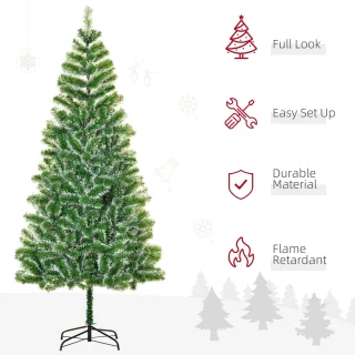 HOMCOM-Kerstboom-100x100x210cm-PET-Groen