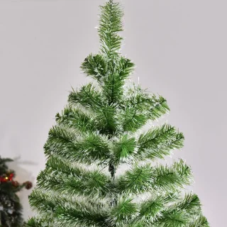 HOMCOM-Kerstboom-100x100x210cm-PET-Groen