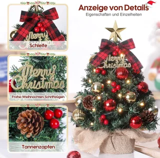 Kunstkerstboom – Premium kwaliteit - realistische kerstboom – duurzaam 30 x 30 x 40 cm