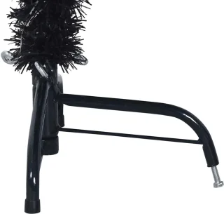 vidaXL - Kunstkerstboom - met - standaard - half - 150 - cm - PVC - zwart