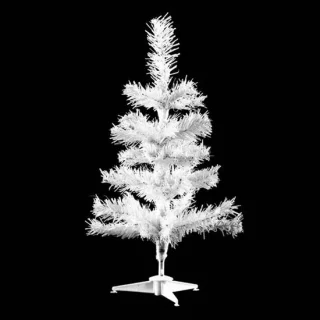 Witte Kerstboom 45cm - Kunstboom - 45 Takken - Brandwerend