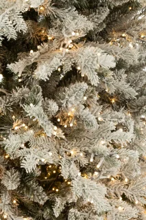 J-Line kerstboom + sneeuw 3000led lichtjes - kunststof - wit - LED lichtjes