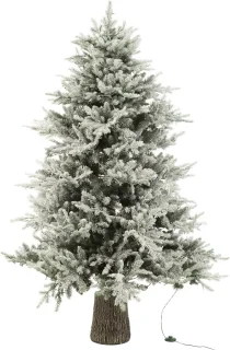 J-Line kerstboom + sneeuw 3000led lichtjes - kunststof - wit - LED lichtjes