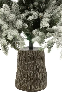 J-Line kerstboom + sneeuw 3000led lichtjes - kunststof - wit - LED lichtjes