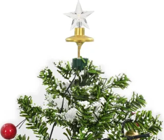vidaXL - Kerstboom - sneeuwend - met - paraplubasis - 75 - cm - groen