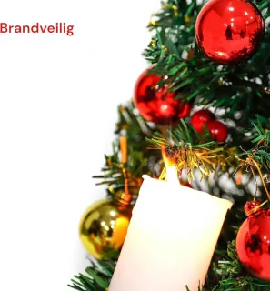 Odenneboom Mini LED Kerstboom met Verlichting, Boomdecoratie en Kerstballen -  40 cm kleine kunstkerstboom met 8 lichtstanden - Kunstboom - Kerstversiering - Kerstboomverlichting - Kerstboomstandaard