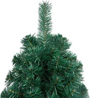 vidaXL - Kunstkerstboom - met - standaard - half - 210 - cm - PVC - groen