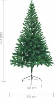 vidaXL - Kunstkerstboom - met - standaard - 180 - cm - 564 - takken