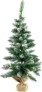 Non-branded Kunstkerstboom Sneeuw Led 90 Cm Zijde Groen