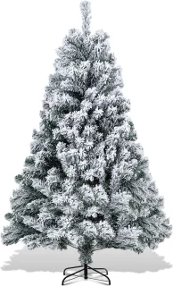 Kunstkerstboom -- Sneeuwde dennenboom - Kunstboom - PVC naalden - Metalen standaard - Inklapsysteem - Kerstmis - Feestdagen - Kerstboom - 150 cm