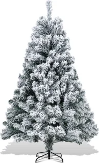 Kunstkerstboom -- Sneeuwde dennenboom - Kunstboom - PVC naalden - Metalen standaard - Inklapsysteem - Kerstmis - Feestdagen - Kerstboom - 150 cm