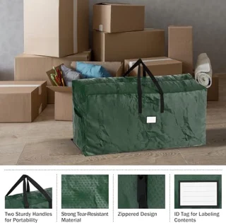 Extra Grote Opbergzakken voor Kerstbomen - Set van 2 Waterdichte Decoratie Bakken voor Kunstmatige Bomen en Seizoensdecoratie