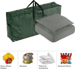 Extra Grote Opbergzakken voor Kerstbomen - Set van 2 Waterdichte Decoratie Bakken voor Kunstmatige Bomen en Seizoensdecoratie