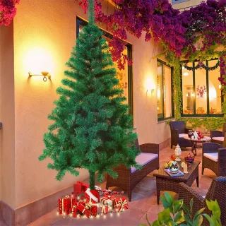 Kerstboom Kunstboom 150cm Kunstkerstboom Decoratie, Pvc Kerstboom Kerstdecoratie, Dennenboom Inclusief Metalen Standaard