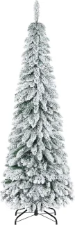 Kunst Kerstboom - Smal Model Kerst Boom - Doorsnede 74CM - 180CM Hoog - Met Sneeuw - Opvouwbaar - 3 Delen -