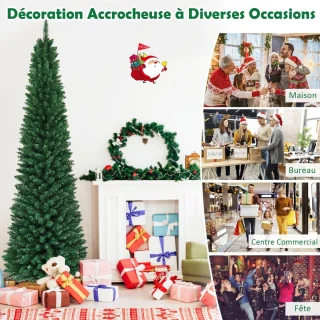Kunstkerstboom 243 cm – 1000 Takken – Groene PVC Naalden – Metalen Standaard – Natuurlijke Kerstboom