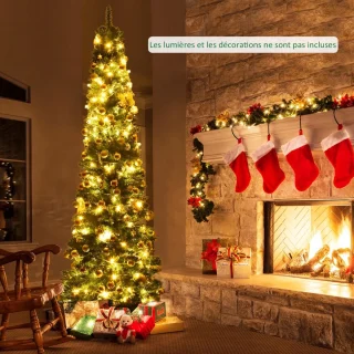 Kunstkerstboom 243 cm – 1000 Takken – Groene PVC Naalden – Metalen Standaard – Natuurlijke Kerstboom