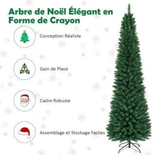 Kunstkerstboom 243 cm – 1000 Takken – Groene PVC Naalden – Metalen Standaard – Natuurlijke Kerstboom