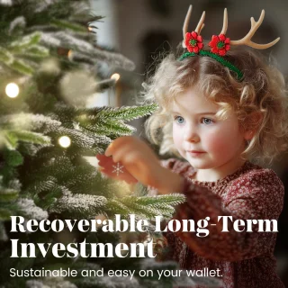 Soontrans Kunstkerstboom 150 cm - PVC + PE Kunstmatige Spar Met Sneeuweffect - Decoratieve Accessoires - Beschermende Handschoenen, Opbergtas, Houten Standaard, Kerstboom Snel te Monteren Vouwsysteem