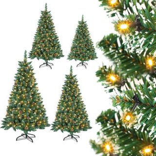 240cm Kunstkerstboom met LED-verlichting en sneeuweffect: een feestelijke eyecatcher