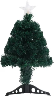 vidaXL - Kerstboom - met - LED - en - standaard - 64 - cm - glasvezel