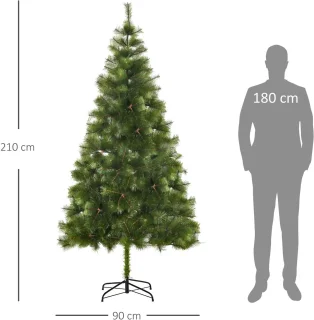 Kunstkerstboom met standaard - Ø 90 x 210 H cm - Groen