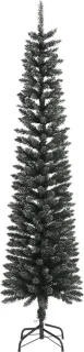 vidaXL Kerstboom - Kerstbomen - Kunstkerstboom - Kunstboom - Kunstkerstboom met standaard smal 240 cm PVC groen