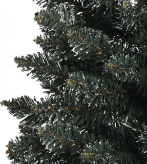vidaXL Kerstboom - Kerstbomen - Kunstkerstboom - Kunstboom - Kunstkerstboom met standaard smal 240 cm PVC groen