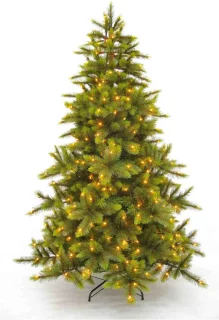 Triumph Tree Kunstkerstboom Wyoming - 145x145x215 cm - LED lampjes - Groen