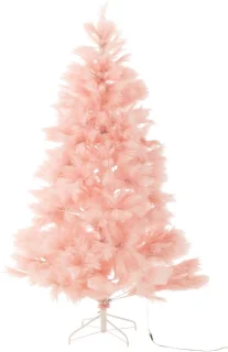J-Line kerstboom 400 Led Pampa - metaal - roze