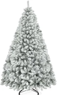 Kunstmatige Kerstboom 180 cm met Sneeuw Effect - Pop-up Kerstboom met Metaal Frame, 880 Takken, Eenvoudige Montage, Vlamvertragend - Voor Binnen Decoratie