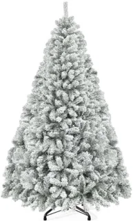 Kunstmatige Kerstboom 180 cm met Sneeuw Effect - Pop-up Kerstboom met Metaal Frame, 880 Takken, Eenvoudige Montage, Vlamvertragend - Voor Binnen Decoratie