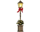 Outsunny-Christmas Lamp Post-30x30x125cm-Plastique-Vert