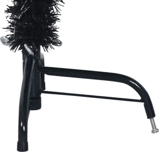 vidaXL - Kunstkerstboom - met - standaard - half - 120 - cm - PVC - zwart