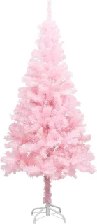 The Living Store Kunstkerstboom met standaard 180 cm PVC roze - Kunstkerstboom - Roze Kerstboom - Pvc Kerstboom - Kerstdecoratie - Kerstboom Decoratief